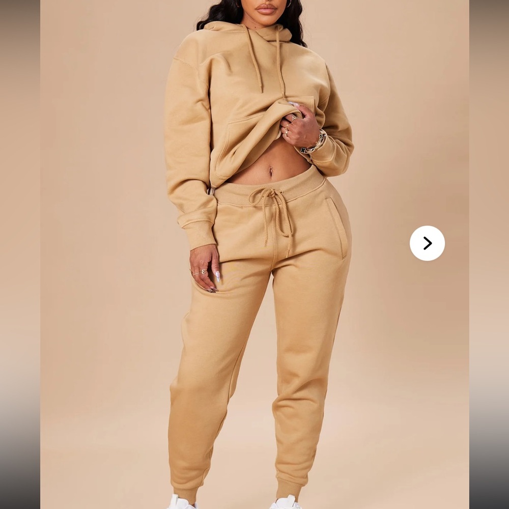 Fashion Nova Stole Your Boyfriend's Oversized Jogger Set - Beige